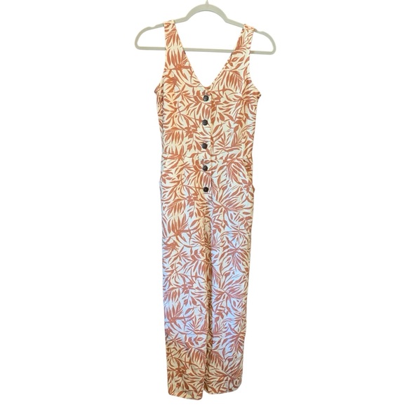 Monteau Pants - Monteau Los Angeles womens jumpsuit sleeveless size XS pockets boho linen blend
